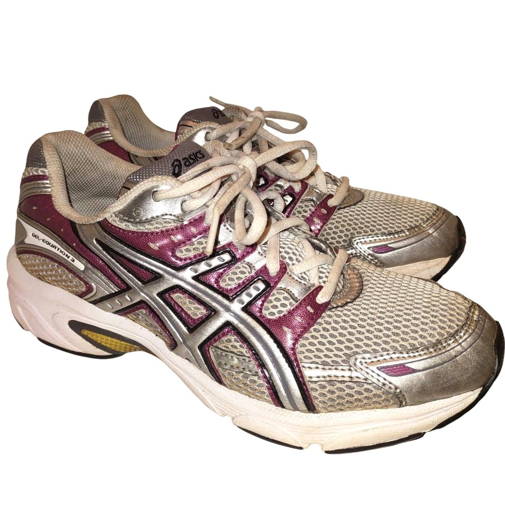 ASICS Gel-Equation 3 Silver Magenta Running Shoes T9E6N Womens 9 Retro Runner